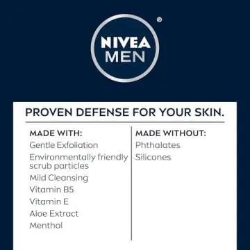 NIVEA MEN Maximum Hydration Deep Cleaning Face Scrub With Aloe Vera, 3 Pack of 4.4 Oz Tubes