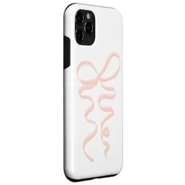 Chic iPhone 11 Pro Peach Bow Case for Fashion Lovers