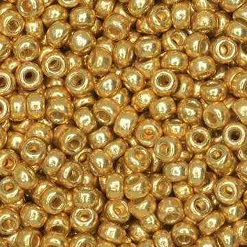 Miyuki 11/0 Gold Rocailles Glass Seed Beads - 24g Tube