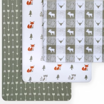 GROW WILD Soft Pack n Play Sheets 3-Pack for Babies