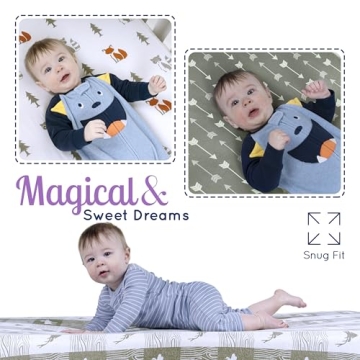 GROW WILD Soft Pack n Play Sheets 3-Pack for Babies