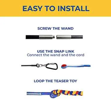 CHEERING PET Flirt Pole for Dogs - Fun Interactive Toy