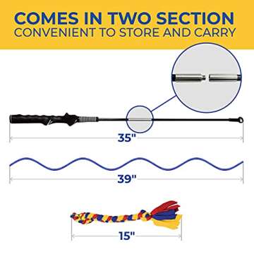 CHEERING PET Flirt Pole for Dogs - Fun Interactive Toy