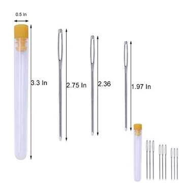 Qtopun Bookbinding Kits, Set of 20 Leather Repair DIY Tools Leather Craft Hand Tools Bone Folder Creaser Waxed Thread Large-Eye Hand Sewing Needles Drilling Awl with Scissors