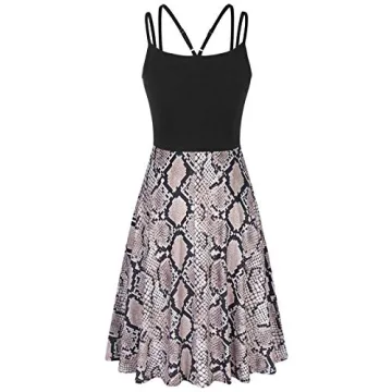 Moyabo Snake Skin Print Dress with Pockets
