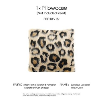 INSMEER Leopard Print Pillow Cases for Home Decor