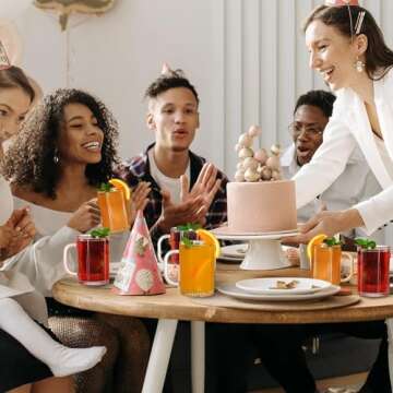 Glass Coffee Mugs Clear Mug - 13 Oz Ribbed Mugs Classical Vertical Stripes Glass Tea Cups With Lids Set of 4 - Elegant Lovely Present for Anniversary Weddings Christmas Birthday