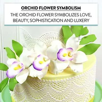 Pearly Orchid Sugar Cake Flowers 4 Count by Chef Alan Tetreault