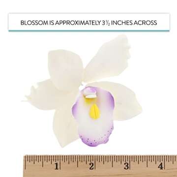 Pearly Orchid Sugar Cake Flowers 4 Count by Chef Alan Tetreault