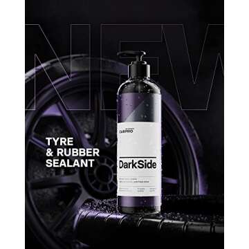 CARPRO Darkside - Tire & Rubber Sealant, Hydrophobic & Self-Cleaning, Satin Black Shine, UV Protection, Revives Dull Faded Rubber, Ready to Use