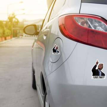 100PCS Trump I Did That Stickers Gas Pump Stickers Decal, I Did That Trump Stickers, for Cars, Bumpers, Laptops & More (A)