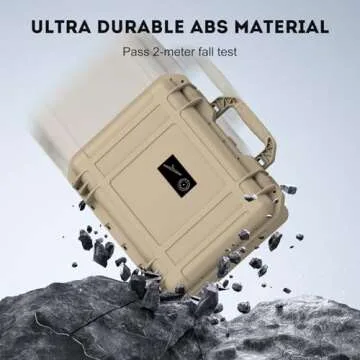 Nurevion Starlink Mini Case, Starlink Mini Carrying Travel Hard Case, Waterproof Protective Organizer Bag for Starlink Mini Accessories-Tan