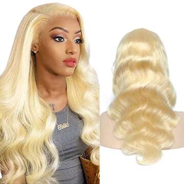Aliaurora 613 Lace Front Wig Human Hair 13x4 Body Wave Blonde Lace Front Wigs Human Hair 613 HD Lace...