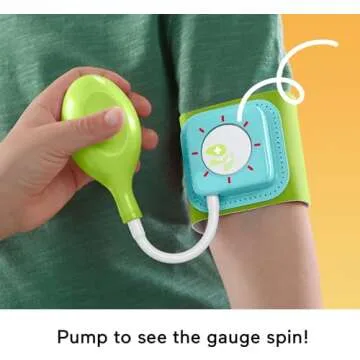 Fisher-Price Preschool Pretend Play Medical Kit 7-Piece Doctor Bag Dress Up Toys for Kids Ages 3+ Years