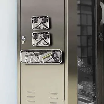 Rechabite 3 Pieces Magnetic Trays Set Stainless Steel Magnet Tool Tray Parts Holder for Screws, Sockets, Bolts, Pins, Mechanic's and Automotive