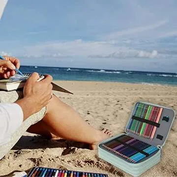 Vomgomfom Colored Pencil Case - 200 Slots Large Capacity