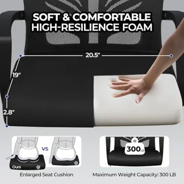 Yaheetech Office Chair Mesh Desk Chair Computer Chair Gaming Chair Adjustable Comfy Chair Swivel Ergonomic Chair for Home Office/Work/Study, Black