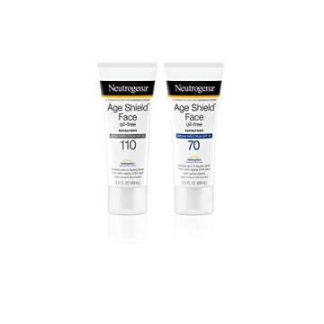 Neutrogena Age Shield Face Lotion Sunscreen with Broad Spectrum SPF 110, Oil-Free & Non-Comedogenic Moisturizing Sunscreen to Prevent Signs of Aging, 3 fl. oz