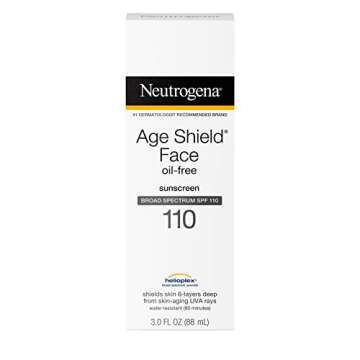 Neutrogena Age Shield Face Lotion Sunscreen with Broad Spectrum SPF 110, Oil-Free & Non-Comedogenic Moisturizing Sunscreen to Prevent Signs of Aging, 3 fl. oz