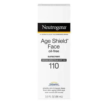 Neutrogena Age Shield Face Lotion Sunscreen with Broad Spectrum SPF 110, Oil-Free & Non-Comedogenic Moisturizing Sunscreen to Prevent Signs of Aging, 3 fl. oz