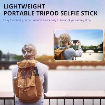 Selfie Stick Tripod, 60 inch Extendable Tripod Stand Phone Tripod Camera Tripod Wireless Remote Shutter Compatible with iPhone 13 12 11 pro Xs Max Xr,Android/Cameras