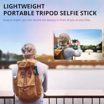 Selfie Stick Tripod, 60 inch Extendable Tripod Stand Phone Tripod Camera Tripod Wireless Remote Shutter Compatible with iPhone 13 12 11 pro Xs Max Xr,Android/Cameras