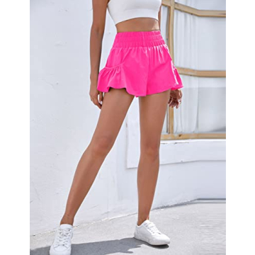 BMJL Women's High Waisted Workout Shorts with Pockets