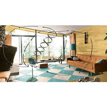 Vornado VFAN Sr. Pedestal Vintage Fan Retro Metal Standing Air Circulator for Cooling & Decor 3 Speeds, Adjustable Tilt Green