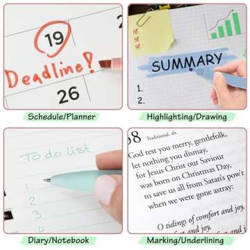 DazSpirit Bible Journaling Kit, 12 Pastel Bible Highlighters and 6 Pens with 90 Laminated Bible Tabs, Bible Study Kit for Women & Men Office School, Bible Study Supplies