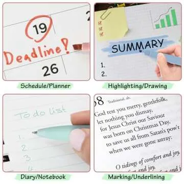 DazSpirit Bible Journaling Kit, 12 Pastel Bible Highlighters and 6 Pens with 90 Laminated Bible Tabs, Bible Study Kit for Women & Men Office School, Bible Study Supplies