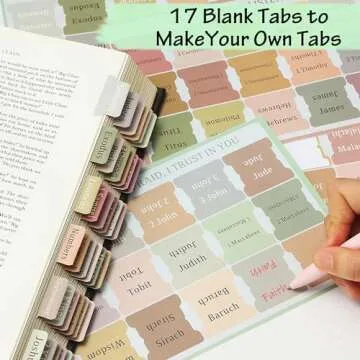 DazSpirit Bible Journaling Kit, 12 Pastel Bible Highlighters and 6 Pens with 90 Laminated Bible Tabs, Bible Study Kit for Women & Men Office School, Bible Study Supplies