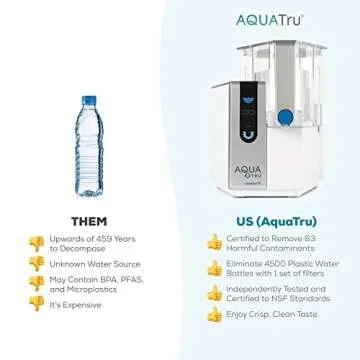 AquaTru Alkaline Connect Smart Countertop Water Purifier for PFAS & Other Contaminants with App | No Plumbing or Installation Required | BPA Free
