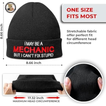 Funny Mechanic Hats - Witty Beanie Gifts for Guys