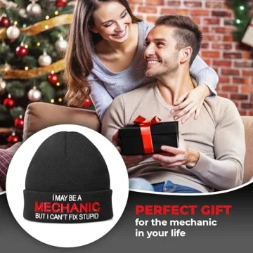 Funny Mechanic Hats - Witty Beanie Gifts for Guys