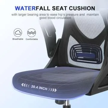 Office Chair - Ergonomic Desk Chair with Adjustable 2D Headrest & Lumbar Support, Til t& Height Adjustment Home Office Desk Chairs