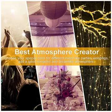 GDEALER 100 Led 16 Colors String Lights Multi Color Change String Lights Remote Fairy Lights with Timer 33ft Firefly Twinkle Lights for Bedroom Party Wedding Halloween Christmas Decor