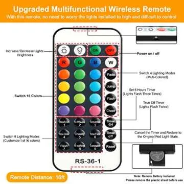 GDEALER 100 Led 16 Colors String Lights Multi Color Change String Lights Remote Fairy Lights with Timer 33ft Firefly Twinkle Lights for Bedroom Party Wedding Halloween Christmas Decor