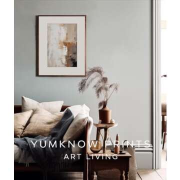 Neutral Earthy Tone Abstract Wall Art Decor - Mid Century Modern Poster Print for Wall - 11x14 Black and White Pictures - Home Office Bedroom Bathroom Living Kitchen - Texture Aesthetic Muted Moody