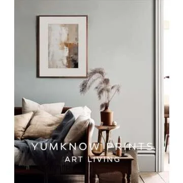 Neutral Earthy Tone Abstract Wall Art Decor - Mid Century Modern Poster Print for Wall - 11x14 Black and White Pictures - Home Office Bedroom Bathroom Living Kitchen - Texture Aesthetic Muted Moody