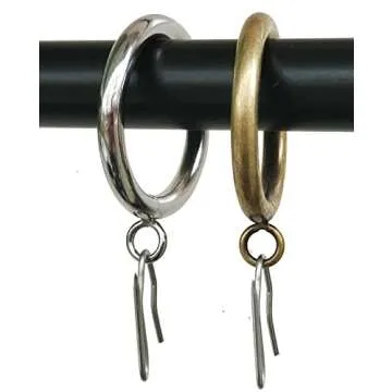 Antique Brass Curtain Ring Set - Strong & Stylish 42pcs