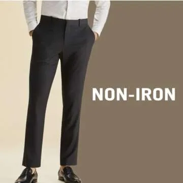 Perry Ellis Men's Performance Dress Pant, Non-Iron, Comfortable Fit