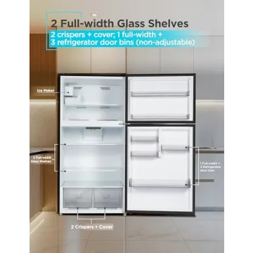 BLACK+DECKER 24 Cu. Ft. Top Mount Refrigerator with Ice Maker