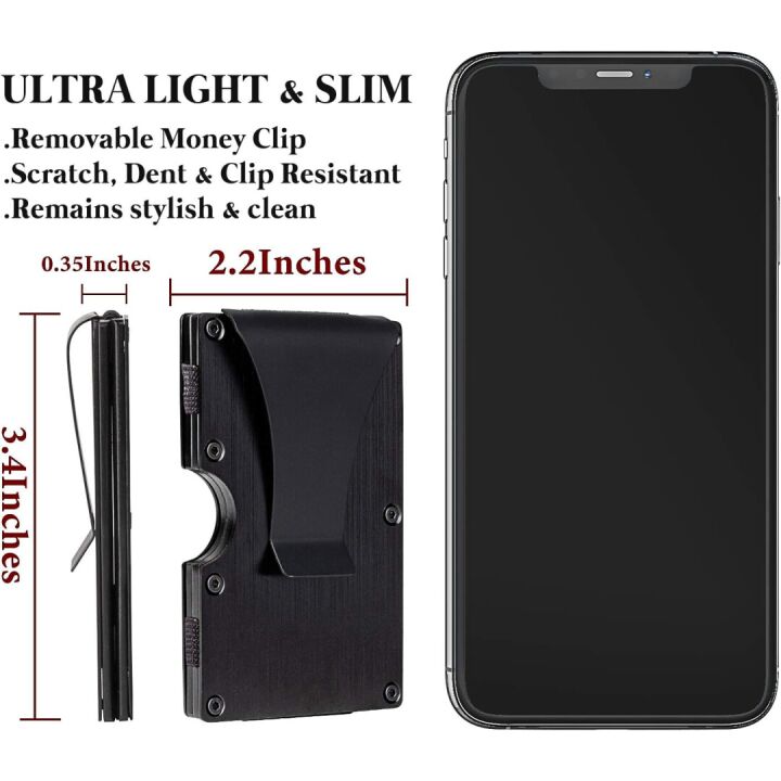 Custom Awofer Groomsmen Wallet Gifts with Money Clip