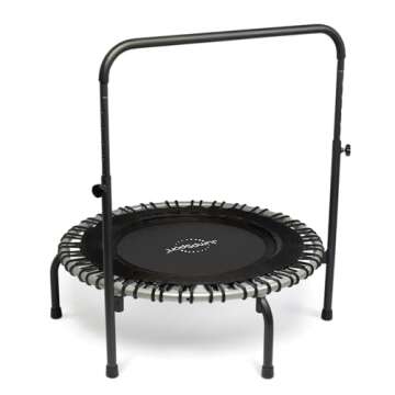 JumSport 350i Fitness Trampoline Bundle for Home Workouts