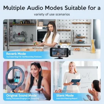 Moooin Wireless Mini Microphone for iPhone and Android