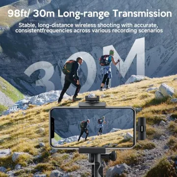 Moooin Wireless Mini Microphone for iPhone and Android