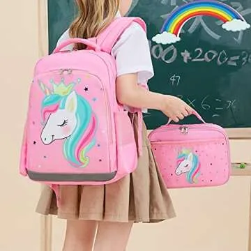Octsky Unicorn Backpack Set for Kids - Cute & Practical