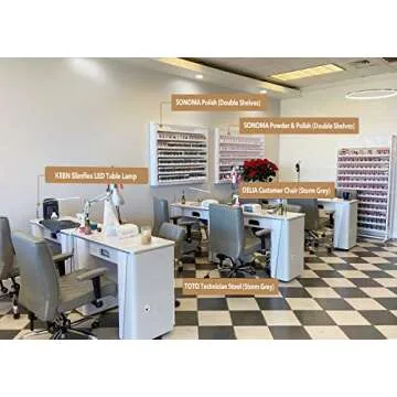 KEEN ESSENTIALS LED Office Lamp with USB Charging Port Bright Desk Light 18 Volts 50/60 HZ 100-240 VAC UL US Listed Reading Lamp Slimline Daylight