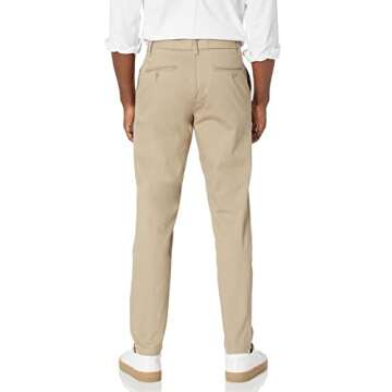 Amazon Essentials Men's Slim-Fit Wrinkle-Resistant Flat-Front Stretch Chino Pant, Tan, 32W x 32L