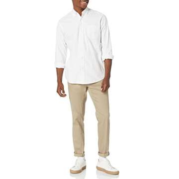 Amazon Essentials Men's Slim-Fit Wrinkle-Resistant Flat-Front Stretch Chino Pant, Tan, 32W x 32L